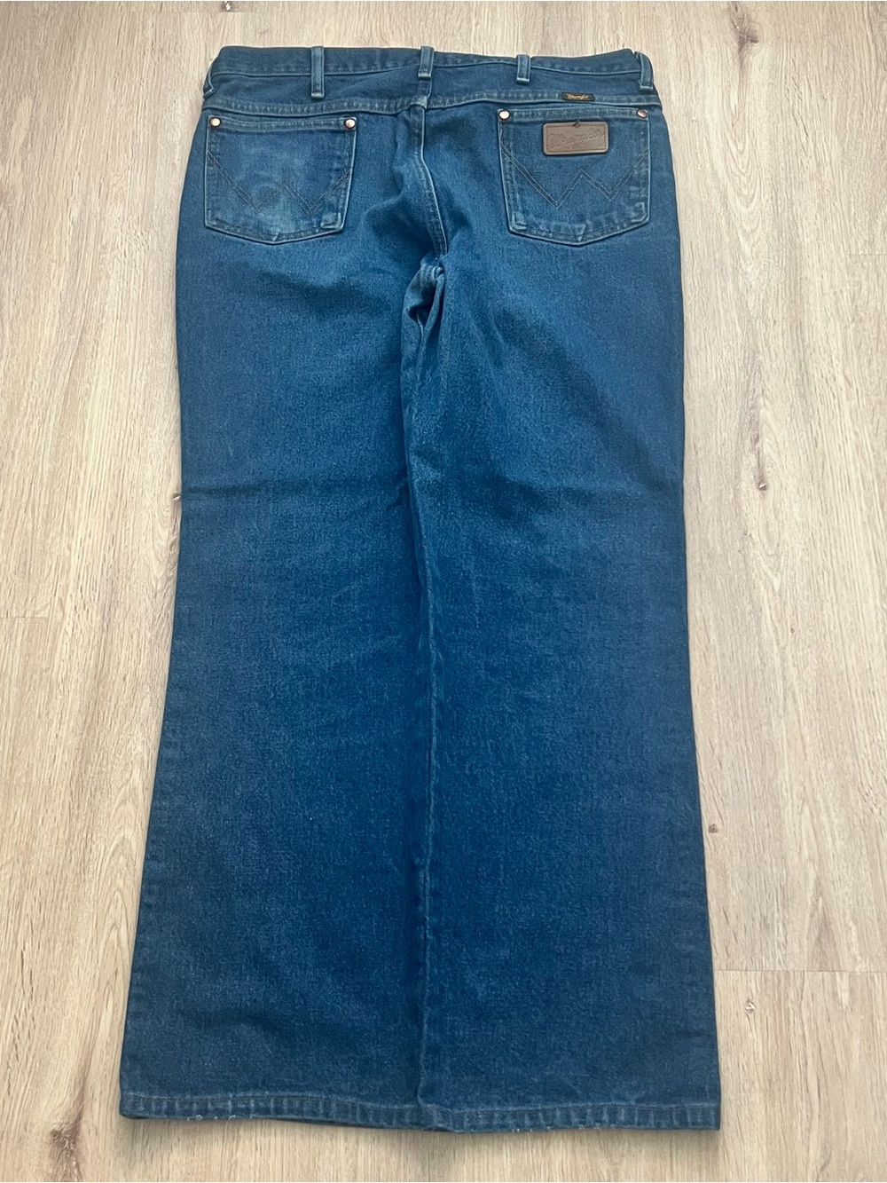 Wrangler 936PWD Cowboy Cut Jeans Mens 36x32 Blue Straight Leg Denim (Fits 36x30)
